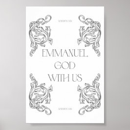 Emmanuel God With Us 聖書 クリスマス ポスター