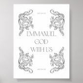 Emmanuel God With Us Bible Verse Christmas ポスター (正面)