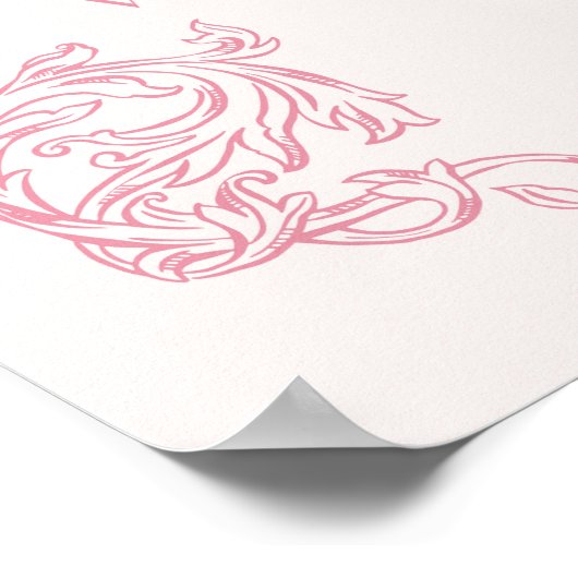 Emmanuel God With Us Pink Christian Christmas  ポスター (角)