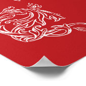 Emmanuel God With Us Red Christian Christmas Poste ポスター (角)