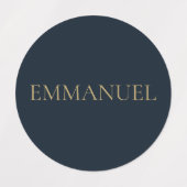 Emmanuel — Minimal Round Christian Sticker Labels ラベル (デザイン2)