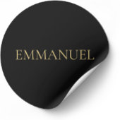 EMMANUEL Minimalist Gold Sticker – Christmas Decor ラウンドシール