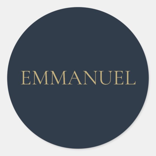 EMMANUEL Navy  Christmas Sticker #3   ラウンドシール (正面)