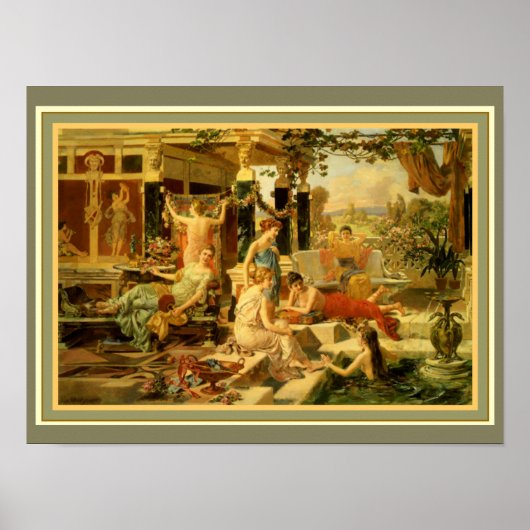 Emmanuel Oberhauser "Roman Bath" 12 x 16 ポスター (正面)