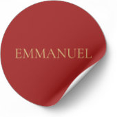 EMMANUEL - Red Minimal Christmas Sticker #4 ラウンドシール