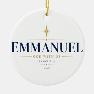 Emmanuel Star 2026 セラミックオーナメント