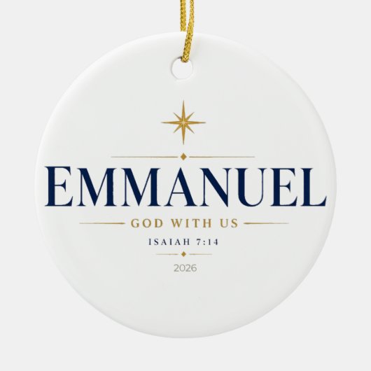 Emmanuel Star 2026 セラミックオーナメント (正面)