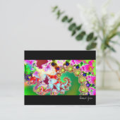 Emma's Garden I ・ Fractal Art ・ Goa ポストカード (スタンド正面)