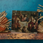 Emmausでの夕食(キャンバス油) フォトプラーク (側面)