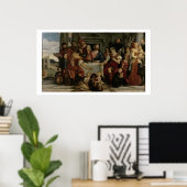 Emmausでの夕食(キャンバス油) ポスター (ホームオフィス)