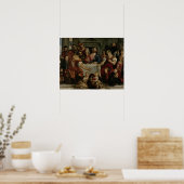 Emmausでの夕食(キャンバス油) ポスター (キッチン)