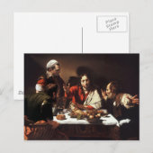 Emmausでの晩餐 – Caravaggio) ポストカード (正面/裏面)