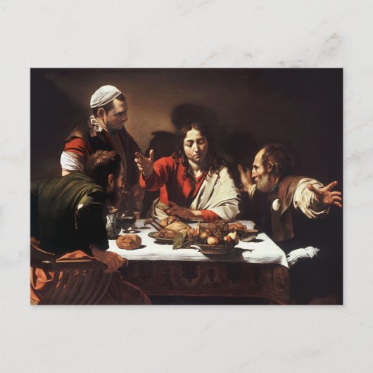 Emmausでの晩餐 – Caravaggio) ポストカード (正面)
