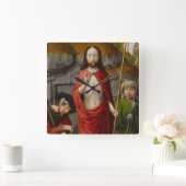 Emmausの巡礼者との復活、 スクエア壁時計 (ホーム)