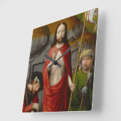 Emmausの巡礼者との復活、 スクエア壁時計 (傾斜)