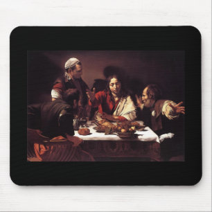 EmmausのCaravaggioの夕食 マウスパッド