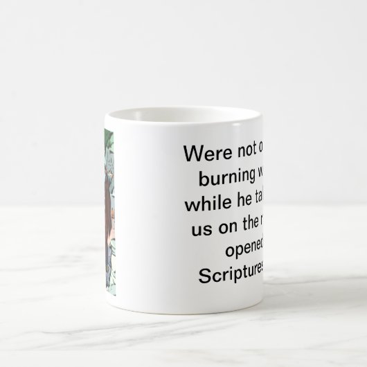 Emmausへの道のイエス・キリスト コーヒーマグカップ (中央)