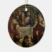 Emmaus (キャンバスの油)の夕食 セラミックオーナメント (左)