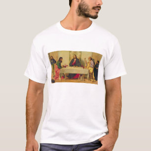 Emmaus 1520年の夕食(キャンバスの油) tシャツ