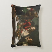 Emmaus 1601年の夕食(油およびテンペラ) アクセントクッション (正面(垂直))
