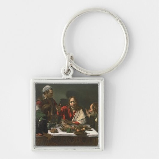 Emmaus 1601年の夕食(油およびテンペラ) キーホルダー (正面)