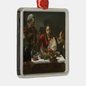 Emmaus 1601年の夕食(油およびテンペラ) メタルオーナメント (右)