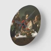 Emmaus 1601年の夕食(油およびテンペラ) ラウンド壁時計 (傾斜)