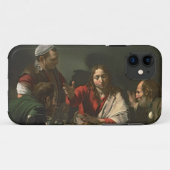 Emmaus 1601年の夕食(油およびテンペラ) Case-Mate iPhoneケース (裏面(横))