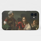 Emmaus 1601年の夕食(油およびテンペラ) Case-Mate iPhoneケース (裏面(横))