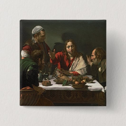 Emmaus、1601 2の夕食 缶バッジ (正面)
