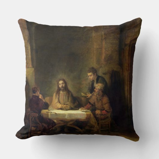 Emmaus 1648年の夕食(パネルの油) クッション (正面)