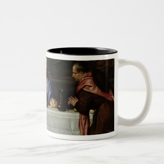 Emmaus、c.1535の夕食 ツートーンマグカップ (右)