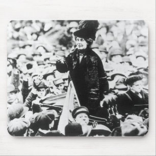 Emmeline Pankhurst Addressing夫人群集 マウスパッド