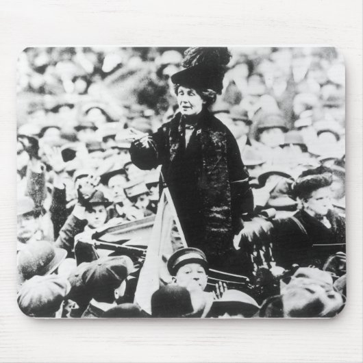 Emmeline Pankhurst Addressing夫人群集 マウスパッド (正面)