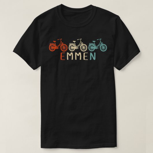 Emmen Bike Bicycle City Retro Cycling Gift  Tシャツ (デザイン正面)