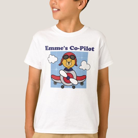 Emme's Co-パイロット – かわいい飛行機 Tシャツ (正面)