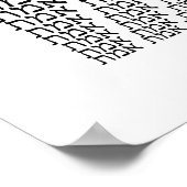 Emmet – ヘブライ語の真理 – タイポグラフィ・アート ポスター (角)