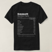 Emmett栄養パーソナライズされた名おもしろい Tシャツ (デザイン正面)