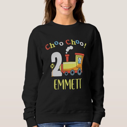 Emmett Choo Choo 2列車2番目の誕生日ターニング2 スウェットシャツ (正面)