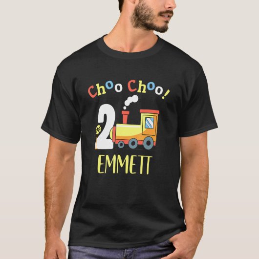 Emmett Choo Choo 2列車2番目の誕生日ターニング2 Tシャツ (正面)