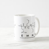 Emmiペプチド名mug コーヒーマグカップ (正面右)