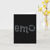 EMOとスティルゴシック – ブラック動揺してエモ カード (黄色い花)