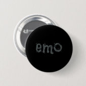 EMOとスティルゴシック – ブラック動揺してエモ 缶バッジ (正面&裏面)