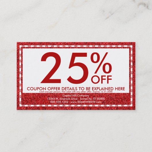 emoのグリッターのクーポンカード 割引カード (正面)