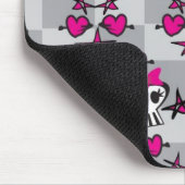 Emoのスカルパターン マウスパッド (コーナー)