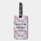 Emoのスカルパターン ラゲッジタグ (裏面縦)