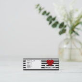 emoのハートおよび骨が交差した図形 スキニー名刺 (スタンド正面)