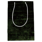 Emoのレトロのグランジな緑の質 ミディアムペーパーバッグ (正面)