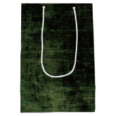 Emoのレトロのグランジな緑の質 ミディアムペーパーバッグ (裏面)