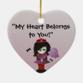 Emoの少し女の子- Elzieおよび友人 セラミックオーナメント (裏面)